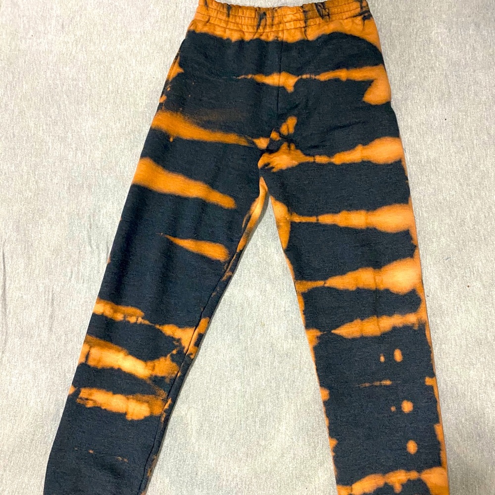 Dark gray bleach dye sweatpants lounge pant